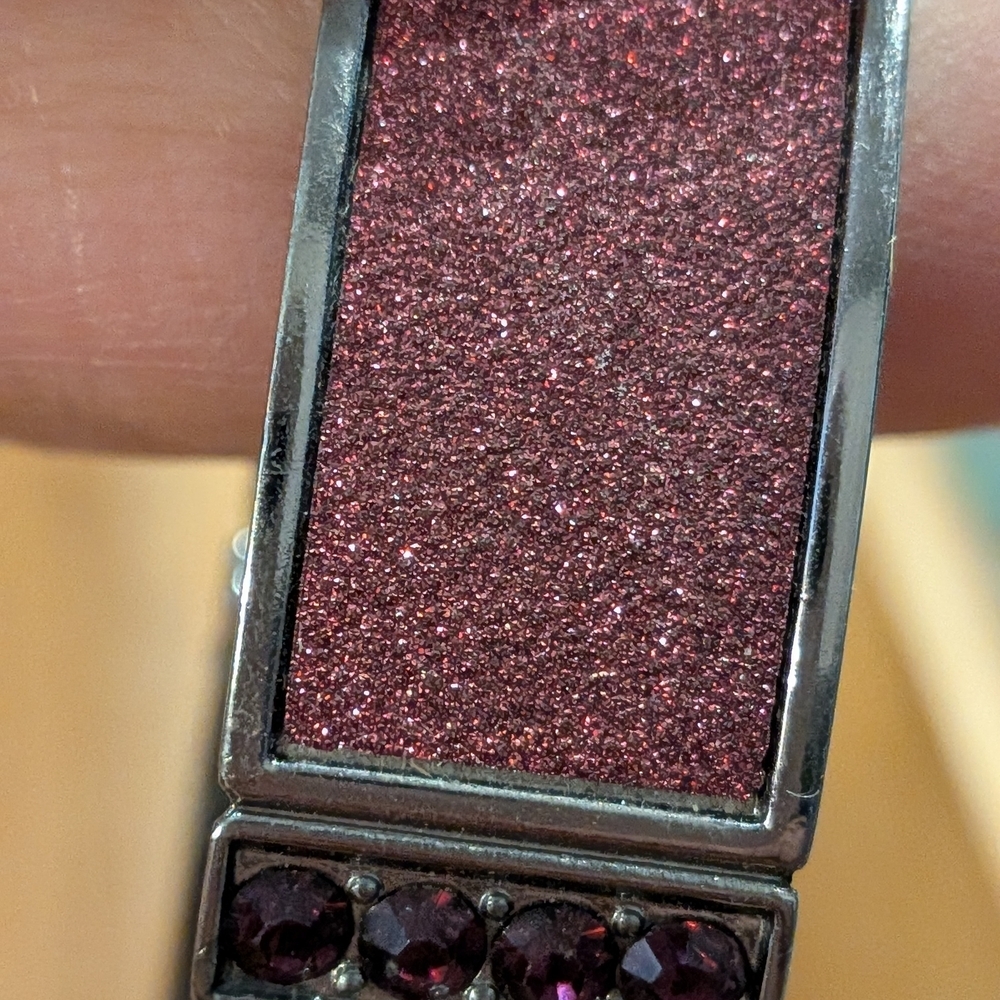 Vintage‎ Sparkling Pink Bracelet with Purple Gems